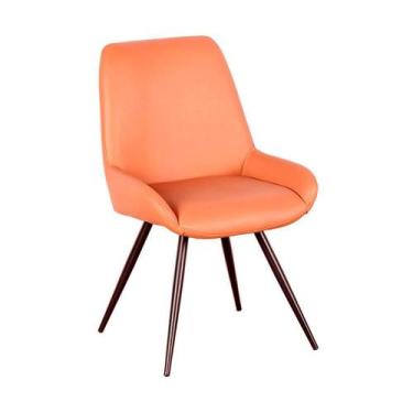 Imagem de Cadeira De Jantar Aline Base Giratória Rivatti - Caramelo