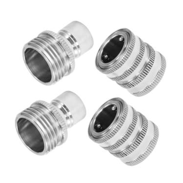 Imagem de Baoblaze 4x Adaptadores de mangueira de jardim de conexão rápida para mangueira de água de 3/4 de polegada para lavadora de alta pressão, aÇo InoxidÁvel