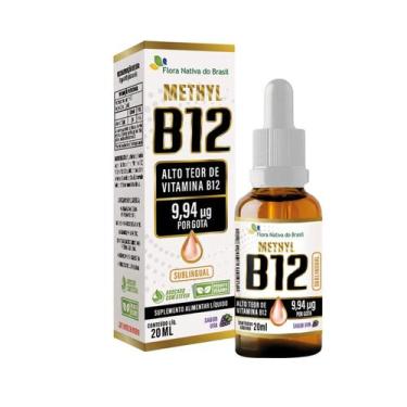 Imagem de Metilcobalamina Vitamina B12 Sublingual 9,94 mcg Sabor Uva 20ml Flora 
