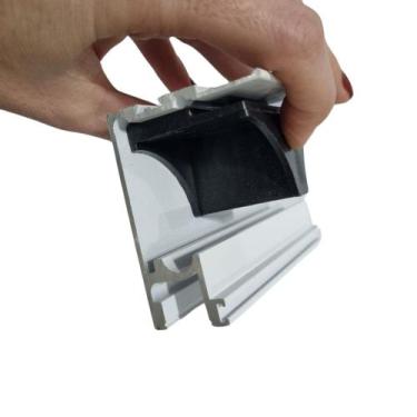 Imagem de  Limitador Batedor central Plástico Porta/janela 100 Unid - Alumínios 