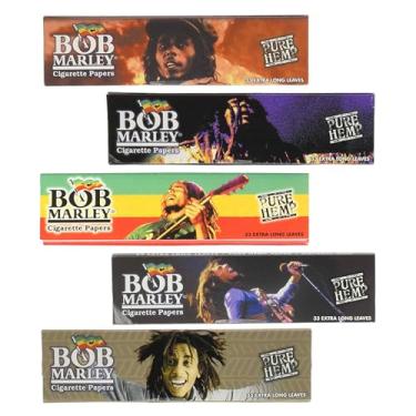 Imagem de Bob Marley Papel De Seda - Tamanho King Extra Longo (110 Mm) Pacote Com 5 Livretos Para Cigarros!