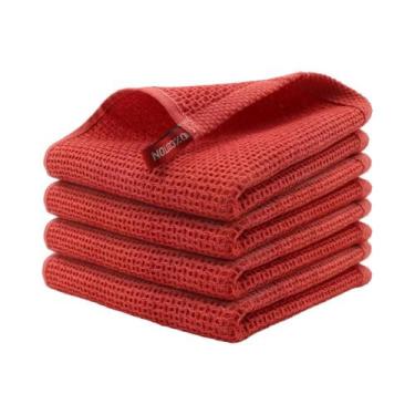 Imagem de Toalhas De Prato De Algodão Absorvente Macio 4/6 Unidades Toalhas De C