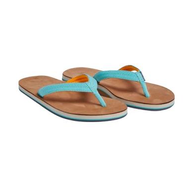 Imagem de Hari Mari - Scouts- Chinelos femininos de couro nobuck com alça de nylon - sem quebras, suporte de arco firme e borda chanfrada para reduzir tropeços, menta/laranja, 38