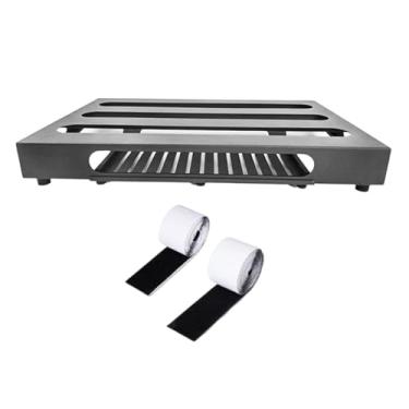 Imagem de Dynwave Pedaleira de guitarra em liga, estável, universal, fácil de transportar, profissional, antiderrapante, para baixo, suprimentos para instrumentos, M