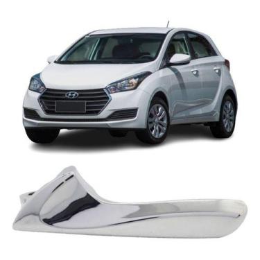 Imagem de Gatilho Puxador Da Maçaneta Interna Esquerda Cromada Compatível HB20 2