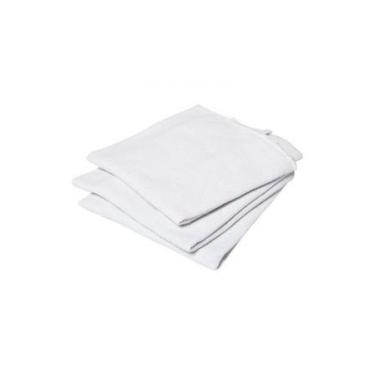 Imagem de Pano prato branco liso 50x70cm 76gr fardo com 12un - tecelagem martins