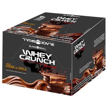 Imagem de Display C/ 12 Whey Crunch Gourmet - 50g  - Black Skull Display C/ 12 Whey Crunch Gourmet Creme de Avelã