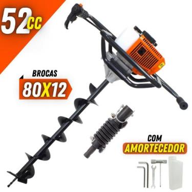 Imagem de Perfurador de Solo Vulcan VPS520 2T 52cc Com Broca 80x12cm + Amorteced