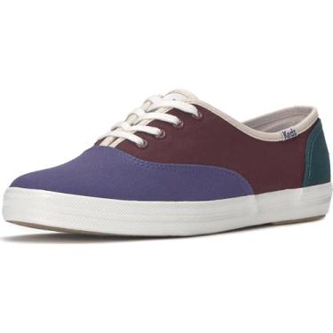 Imagem de Keds Tênis feminino Champion Seasonal Fashion, Azul-marinho/Borgonha/Verde Colorblock, 37