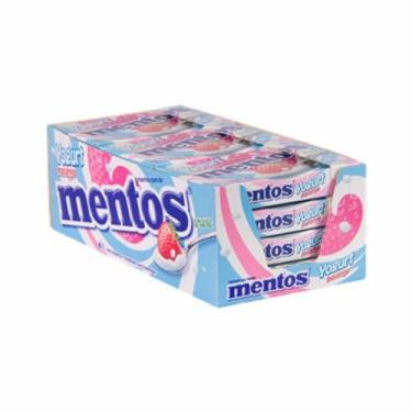 Imagem de Pastilha Mentos Slim Box 12x24,1gr - Yogurte Morango - Perfetti Van Me