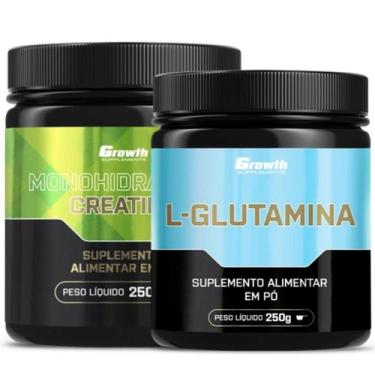 Imagem de Creatina 250g Monohidratada + Glutamina Pura 250g Growth
