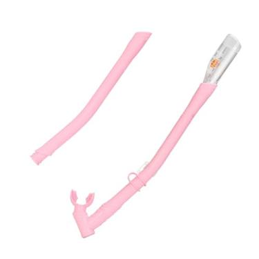 Imagem de Vaveren Snorkel seco com comprimento ajustável, snorkel profissional leve para natação, tubo de respiração estendido para adultos, mergulho com ao ar livre, Rosa