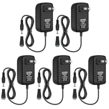 Imagem de inShareplus Pacote Com 5 Fontes De Alimentação 24V 1A, Ca 100-240V Para Cc 24W, Driver Led, Transformador Baixa Tensão Plugue 5,5 Mm X 2,1 Mm, Adaptador Tomada Parede Fita Luz E Outros Produtos