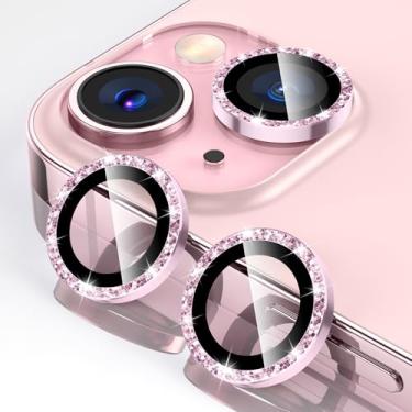 Imagem de Tensea Protetor de lente de câmera para iPhone 15/iPhone 15 Plus, protetor de tela de vidro temperado 9H, transparente HD, anel individual de metal para iPhone 15 6,1 polegadas/15 Plus 6,7 polegadas