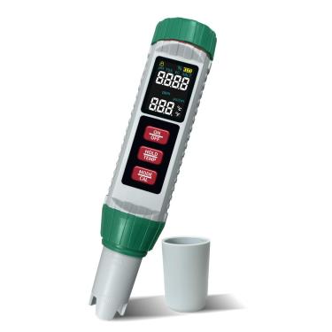 Imagem de Tudoupeng Medidor de pH e testador de sal de piscina, medidor digital 5 em 1 de salinidade pH EC Temp TDS para qualidade da água, testador de água à prova d'água para piscinas, aquários, spas