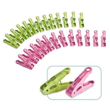Imagem de Kit 24 Prendedores COLORS Plástico Para Roupas Reforçado TOP - Inga