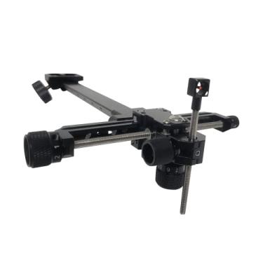 Imagem de SAS Recurve Bow Carbon Pro X Target Recurve Mira em forma de T Micro Ajustável com Mira de Pino Óptico de Fibra Única Destacável para Competição Estilo Olímpico Faixa de Prática de Caça RH ou LH