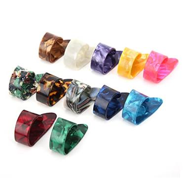Imagem de lyrlody Kit de Picaragem de Guitarra 12 PCs Cellulóides Picks de Dedos Com Picareta de Guitarra Completa para Elétrica, Violão, Baixo, Banjo, Ukulele
