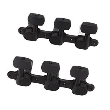 Imagem de Drfeify 2pcs Cabeças de Máquina de Metralhadoras do Sintonizador de Guitarra Clássicas Grip Firme para Guitarras Acústicas, Fácil de Instalar para Luthiers, Preto