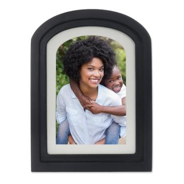 Imagem de Lawrence Frames Moldura de madeira fosca com arco, preta, 10 x 15 cm