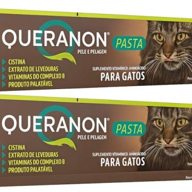 Imagem de Kit 2 Unidades Queranon Pasta Gatos 70g Suplemento Pet Queda Pelo Complexo B Minha Casa Buritis