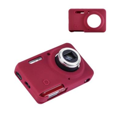 Imagem de Capa protetora de silicone para câmera digital Kodak PIXPRO FZ55, à prova de choque, resistente a arranhões, com acesso total aos botões para capa Kodak PIXPRO (vermelha)