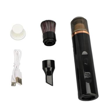 Imagem de Handheld sem fio aspirador poderoso 9000Pa sucção recarregável portátil Mini vácuo e ar espanador multi funcional para casa carro escritório ABS 14.17x7.09in (Preto)