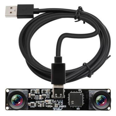 Imagem de IEights Câmera Usb Com Lente Dupla De 210 Fps, Mono, Obturador Global, Módulo Webcam Sincronização Uvc Ov9281 800P E Baixa Distorção M12 Sem Microfones, Para Computador, Laptop, Android Raspberry Pi