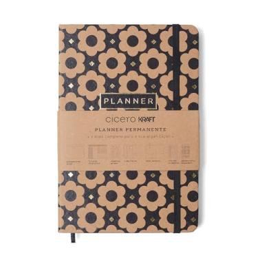 Imagem de Planner Permanente Ciceros Caderneta Kraft 14X21 Flores Mini, Cicero