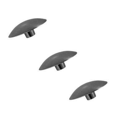 Imagem de Kit 3 Puxador Moveis Orion 55 X 27Mm Preto Fosco Zen Ponto