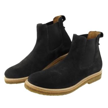 Imagem de Bota Elastico Lateral Chelsea Masculina Camurça Palmilha Gel Forrada Solado Crepe Puxador Traseiro Tamanho:41;Cor:Preto;Gênero:Masculino;Departamento BS:Esporte