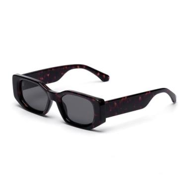 Imagem de Óculos de sol retrô pretos clássicos, irregulares, com armação grossa, moda masculina e feminina, 3, BH01