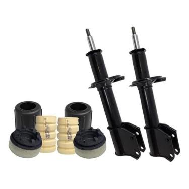Imagem de Kit Suspensão Dianteira Compatível com Uno Mille 1989 a 2013 Premio Elba Fiorino Amortecedores + Batentes e Coxins