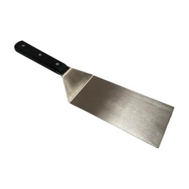 Imagem de rattleware Espátula, lâmina de aço inoxidável de 10 x 20 cm, cabo de plástico preto