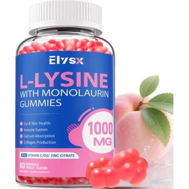 Imagem de Suplemento Elysx L-Lisina Gummies 1000 mg com monolaurina 60 ct