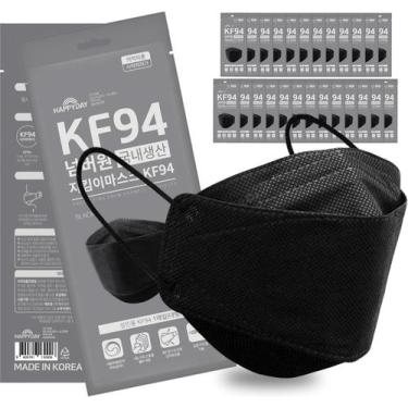 Imagem de Máscara facial HAPPYDAY KF94 Micro Dust Protection Black (pacote com 2