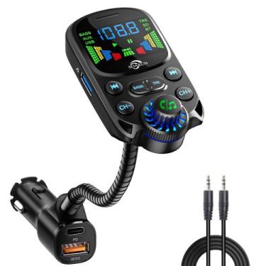 Imagem de Transmissor FM SOARUN Bluetooth 5.3 para carro com PD30W e USB