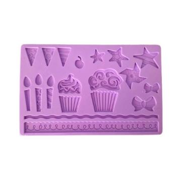 Imagem de Molde de silicone cupcake, vela,aniversário para decorar f821 - CM