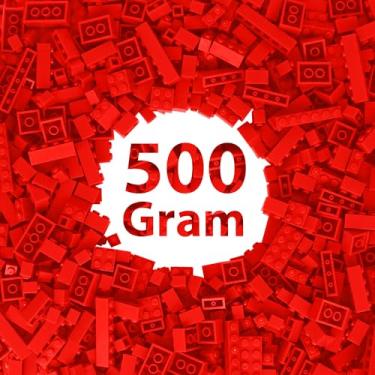 Imagem de Carlerait Tijolos de construção vermelhos a granel, blocos de construção clássicos compatíveis com todas as principais marcas