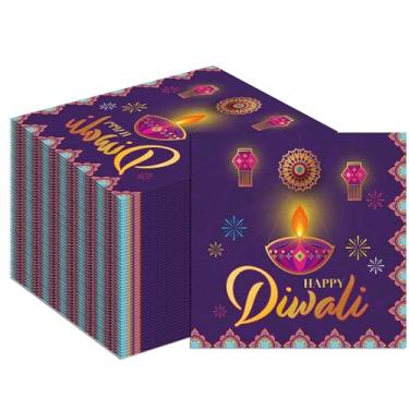 Imagem de Guardanapos de papel descartáveis Diwali 100 peças para decoração de festa indiana Diwali leve banquete aniversário casamento evento festival indiano