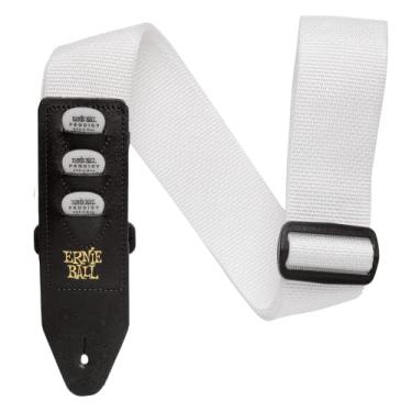 Imagem de Ernie Ball Pickholder Polypro Guitar Strap, White (P04259)
