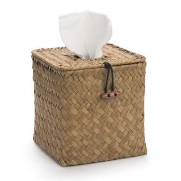 Imagem de Capa de lenços DECRAFTS Seagrass Square Natural 14x14x14cm