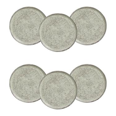 Imagem de Conjunto de Pratos para Pão Porto Brasil Bio Pistache - 6 Peças