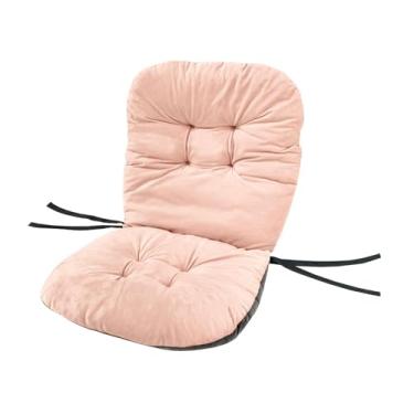 Imagem de Ｂｅｓｇａ Almofada para cadeira de encosto alto, substituição de almofada para cadeira de balanço com amarras, assento de chão, para espreguiçadeira para sala, Rosa