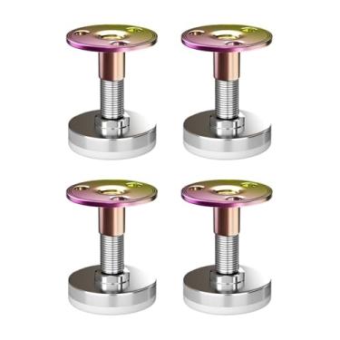 Imagem de KiBcsLic 4 peças estrutura de cama rosqueada camas sofás acessório parede altura ajustável batentes fixador cabeceira ferramenta anti vibração, Ajuste de 46 Mm a 56