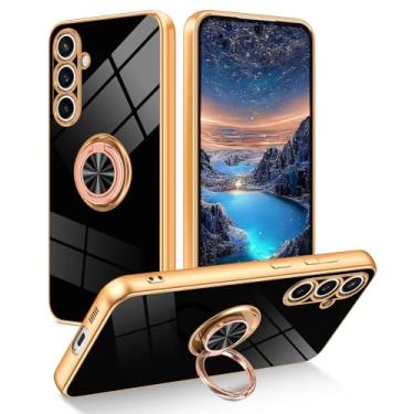 Imagem de LONTECT Capa para Galaxy S23 FE 5G à prova de choque slim fit resistente a quedas robusta capa protetora de luxo com suporte de anel suporte suporte de carro capa para Samsung Galaxy S23 FE 2023,