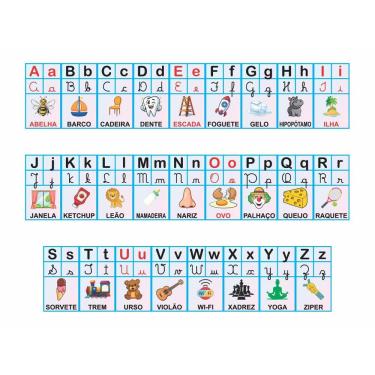 Imagem de Faixa Em Lona Alfabeto Ilustrado 35X500Cm Abc Infantil