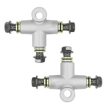 Imagem de PRO BAT Adaptador de mangueira de freio hidráulico de 3 vias divisor em forma de T com parafuso banjo M10 para motocicleta quadriciclo ATV, prata, 2 peças