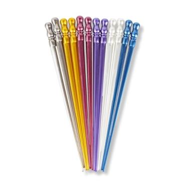 Imagem de Kit 48 Palitos Prendedor de Cabelo Estilo Oriental Perolado