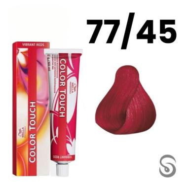 Imagem de Wella Color Touch Tonalizante 77/45 Louro Médio Intenso Vermelho Acaju